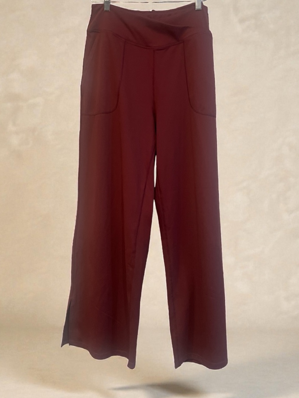 Halara NWT XL Wine Red High Waisted Wide Leg Flowy Active Lounge Pants